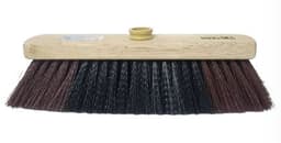 מטאטא גב עץ חום+מקל