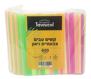 קש מיקס צבעים עבה 400 יח