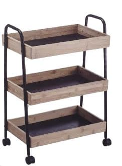 עגלת אחסון / שירות במבוק 3 קומות עם גלגלים 49/28/70 ס"מ קונים רק באטרקציה מהיבואן לצרכן