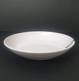 צלחת מלמין 25 ס"מ לבן