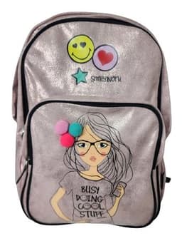 תיק גב מעוצב - סמיילי גירל ורוד מנצנץאטרקציה מהיבואןלצרכן