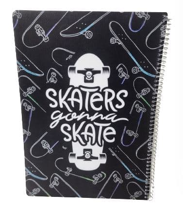 מחברת ספירלה A4 שורה - סקייטבורד קונים רק באטרקציה מהיבואן לצרכן