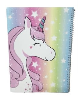 מחברת ספירלה A4 משבצות - חד קרן קונים רק באטרקציה מהיבואן לצרכן