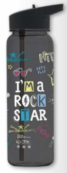 בקבוק שתיה פיה מתקפלת 600 מ"ל - מוזיקה קונים רק באטרקציה מהיבואן לצרכן