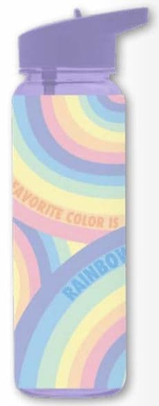 בקבוק שתיה פיה מתקפלת 600 מ"ל - קשת פסטל קונים רק באטרקציה מהיבואן לצרכן