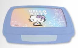 קופסת אוכל מחולקת - הלו קיטי תכלת שקוףאטרקציה מהיבואן לצרכן