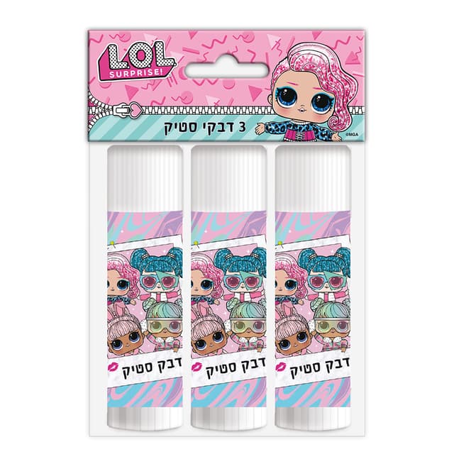 סט 3 דבק סטיק LOL קונים רק באטרקציה מהיבואן לצרכן