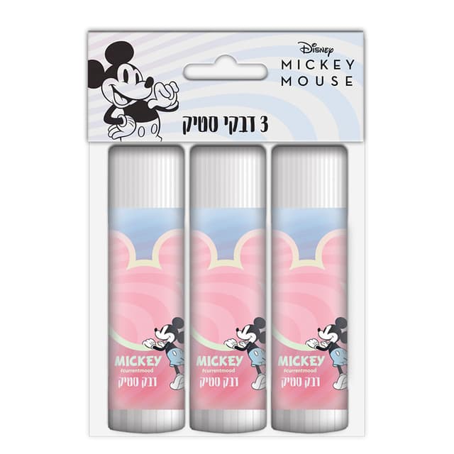 סט 3 דבק סטיק מיקי קונים רק באטרקציה מהיבואן לצרכן