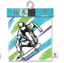 סט 3 מפיות אוכל מידה 29X29 ס"מ סקייטבורדאתר אטרקציה