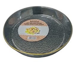 קערות הגשה אקריליק יוקרתי מוזהב עגול