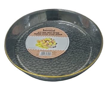 קערות הגשה אקריליק יוקרתי מוזהב עגול