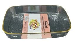 קערות הגשה אקריליק מלבני יוקרתי מוזהב עמוקות 21*