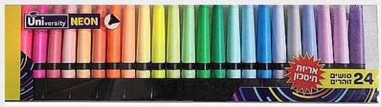 24 מרקרים זוהרים אריזת חיסכון קונים רק באטרקציה מהיבואן לצרכן