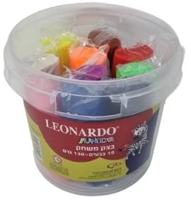 בצק משחק לאונרדו ג'וניור 10 צבעים קונים רק באטרקציה מהיבואן לצרכן