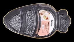 מגש אקריליק דג עם פס זהב 30X15.5X5 ס"מ באתר אטרקציה מהיבואן לצרכן