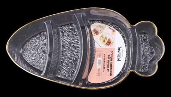 מגש אקריליק דג עם פס זהב 30X15.5X5 ס"מ באתר אטרקציה מהיבואן לצרכן