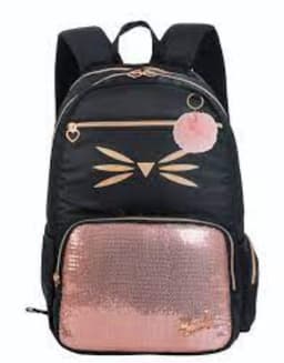 תיק זרוק שחור מעוצב שפם ורוד רוז ופייטים באתר אטרקציה מהיבואן לצרכן