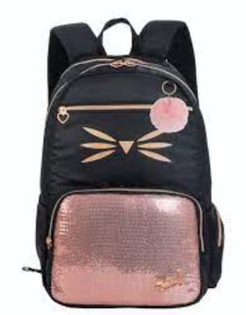 תיק זרוק שחור מעוצב שפם ורוד רוז ופייטים באתר אטרקציה מהיבואן לצרכן