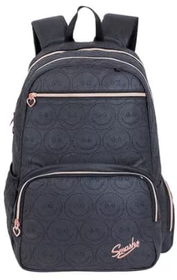 תיק גב מעוצב סמיילי שחור ברונזהאתר אטרקציה מהיבואן לצרכן