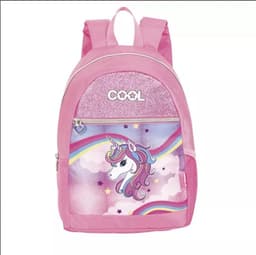 תיק גן ראש חד קרן ורוד עם קשתות בענן וכוכבים באתר אטרקציה מהיבואן לצרכן