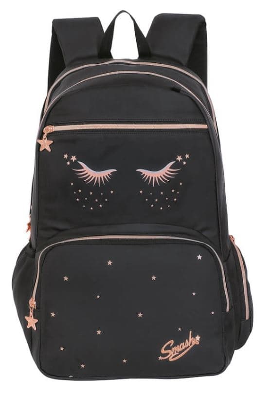 תיק גב מעוצב ריסים וכוכבים שחור ברונזהאתר אטרקציה