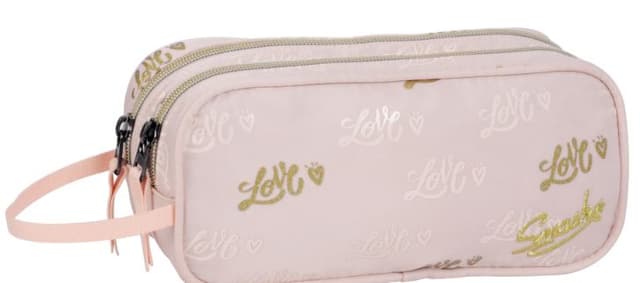 קלמר 2 תאים - LOVE ורוד זהבאתר אטרקציה מהיבואן לצרכן