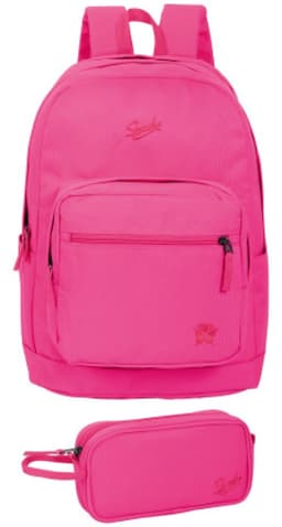 תיק גב מעוצב עם קלמר - פרפר ורוד פוקסיה קונים רק באטרקציה