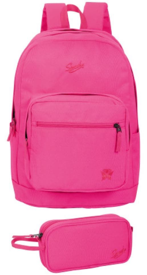 תיק גב מעוצב עם קלמר - פרפר ורוד פוקסיה קונים רק באטרקציה