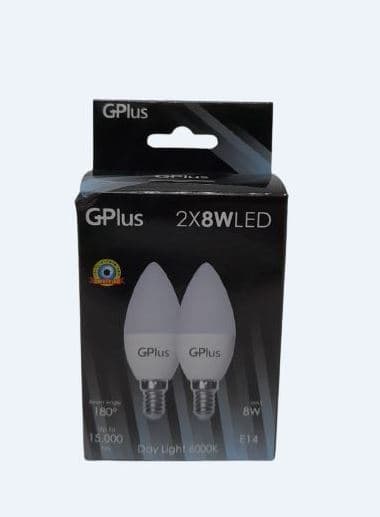 זוג נורות לד נר 8ווא