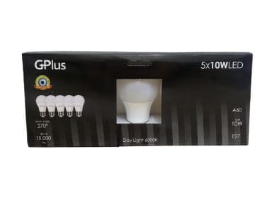 חמש נורות לד אור קר 10W DL E27 A60 Safety