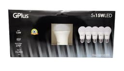 חמישיית נורות לד 15W אור יום (לבן) E27
