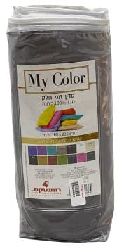 סדין זוגי 160*200 100% כותנה - אפור בהיר באתר אטרקציה