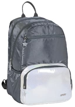 תיק גב אקספלור 2 ב1 - אפור לבן פייטים אתר אטרקציה אונליין