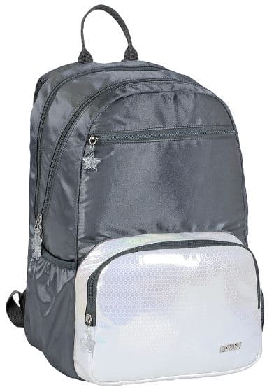 תיק גב אקספלור 2 ב1 - אפור לבן פייטים אתר אטרקציה אונליין