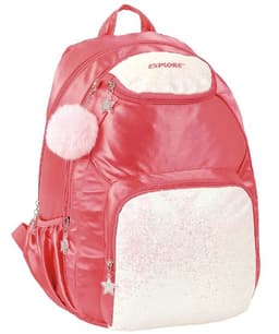 תיק גב אקספלור 2 ב1 - ורוד לבן נצנץ אתר אטרקציה אונליין