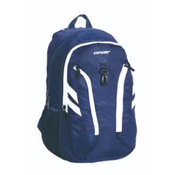 תיק גב אקספלור 2 ב1 חלק כחול פס לבן באטרקציה אונליין מהיבואן לצרכן