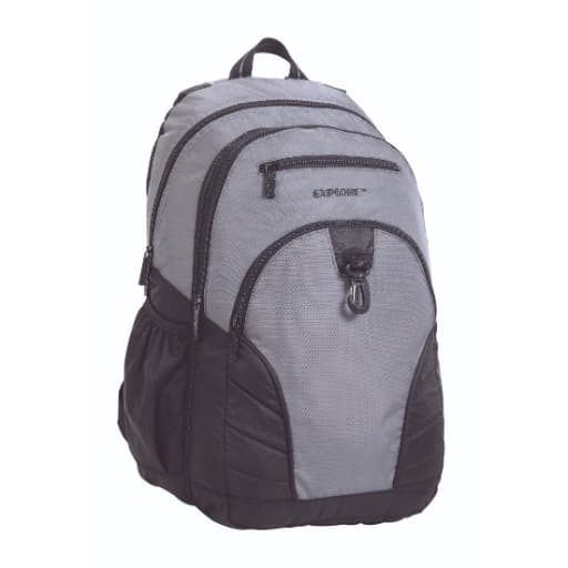 תיק גב אקספלור 2 ב1 חלק אפור שחור באטרקציה אונליין מהיבואן לצרכן