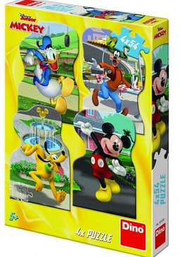 מיקי מאוס - 4 פאזלים 54 חלקים, מגוון פאזלים ממותגים