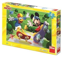 פאזל 24 חלקים - מיקי מאוס, מגוון פאזלים ממותגים במחיר משתלם