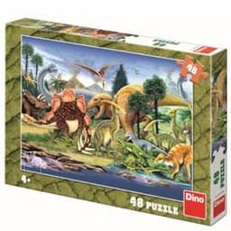 פאזל 48 חלקים - דינוזאורים קונים רק באטרקציה במחיר משתלם