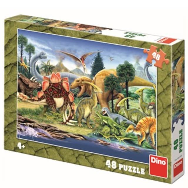 פאזל 48 חלקים - דינוזאורים קונים רק באטרקציה במחיר משתלם