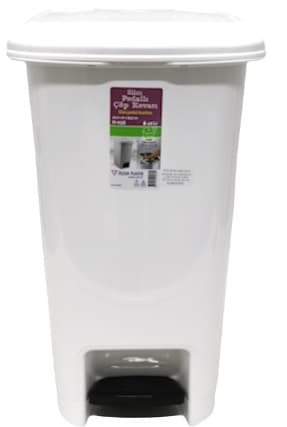 פח אשפה דוושה מלבן 60 ליטר - לבן קונים רק באטרקציה מהיבואן לצרכן