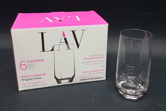 סט כוסות*6יח דיאמונד