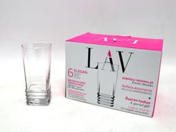 סט 6 כוסות זכוכית גבוהות ELEGAN, כוסות זכוכית במחיר משתלם