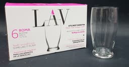 סט 6 כוסות שתייה ROMA, מגוון כוסות זכוכית במחיר משתלם