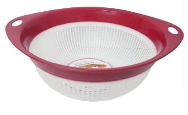 מסננת רשת פלסטיק גדולה עם ידיות 35X12 במבחר צבעיםאטרקציה