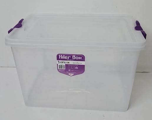 ארגז פלסטיק שקוף סגירת קליפסים 30 ליטר 48.5X31.5 ס"מאטרקציה