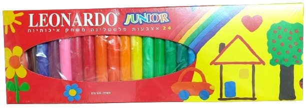 24 אצבעות פלסטלינה משחק איכותיות מבית לאונרדו באתר אטרקציה