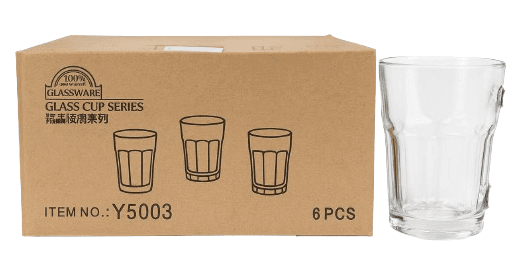 סט 6 כוסות זכוכית גידי גוב 7X11.5 ס"מ קונים רק באטרקציה מהיבואן לצרכן