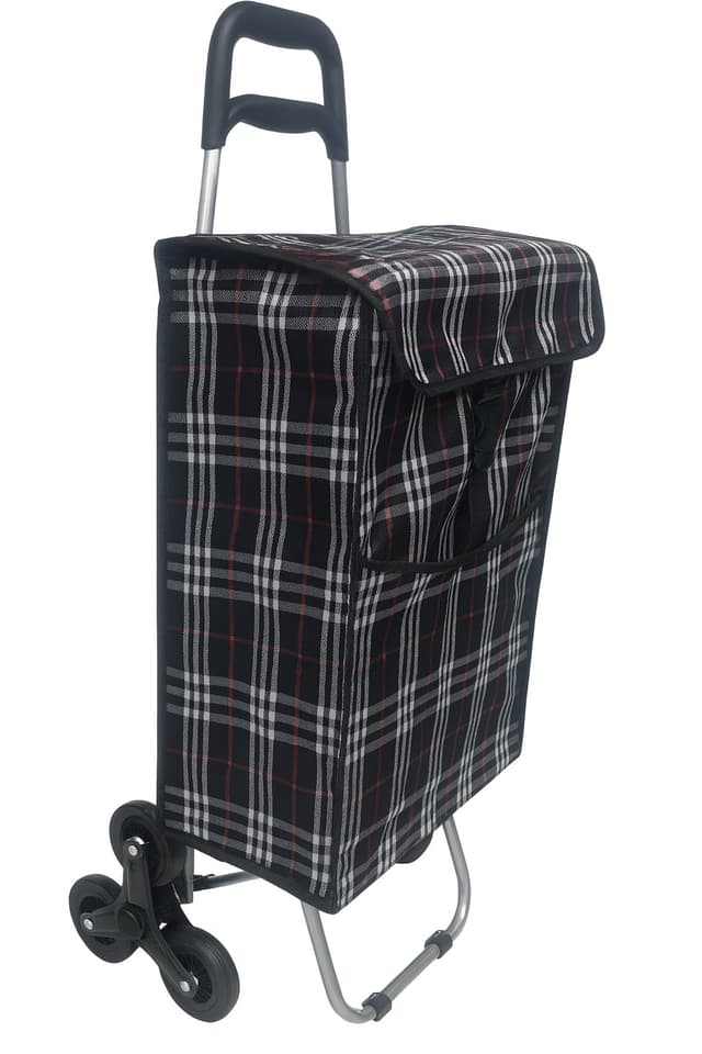 עגלת שוק עם כיס קדמי מתקפלת - 3 גלגלים במבחר צבעים קונים רק באטרקציה מהיבואן לצרכן